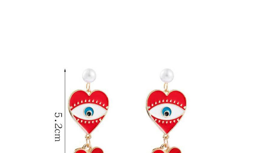 Fashion Red Gold-plated Love Pearl Earrings,Drop Earrings