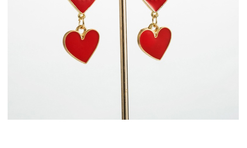 Fashion Red Gold-plated Love Pearl Earrings,Drop Earrings