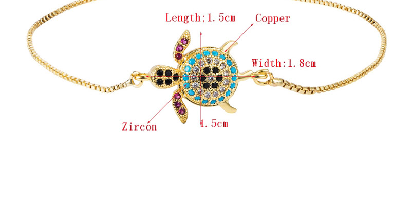 Fashion Color Copper Inlaid Zircon Pull Animal Bracelet,Bracelets