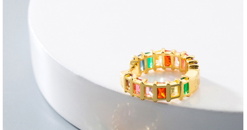 Fashion Color Zircon Crystal Glass Rainbow Earrings,Earrings