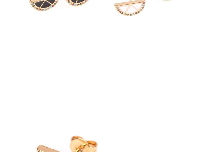 Fashion White Diamond-studded Fruit Earrings,Earrings