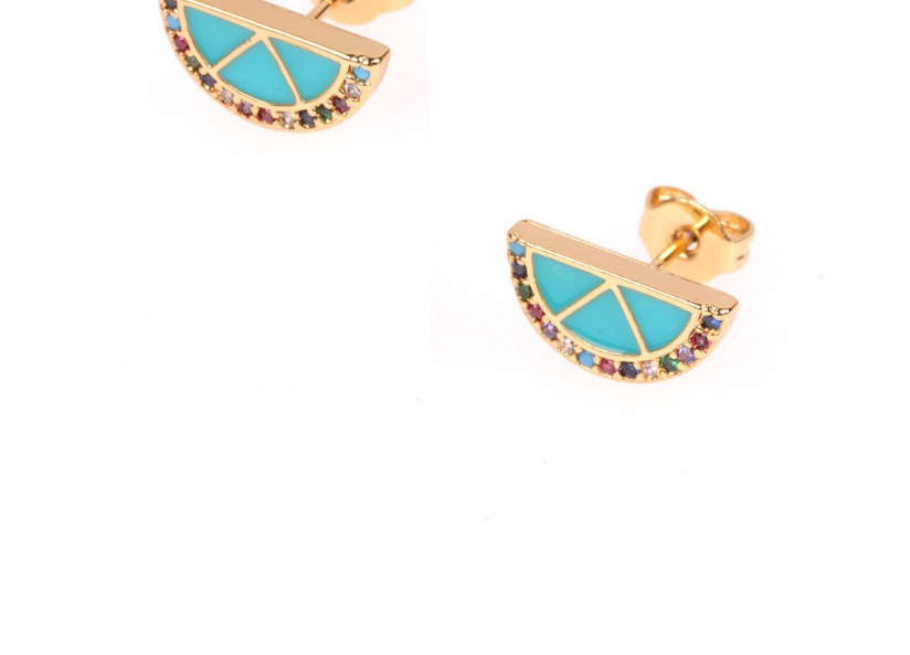Fashion Black Diamond-studded Fruit Earrings,Earrings