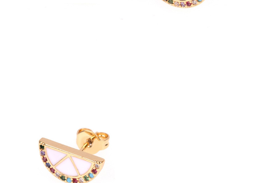 Fashion White Diamond-studded Fruit Earrings,Earrings