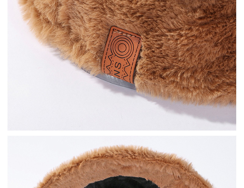 Fashion Camel Leopard-printed Cashmere Hat,Beanies&Others