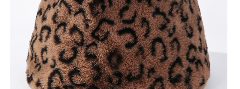 Fashion Camel Leopard Leopard Fur Light Board Fisherman Hat,Beanies&Others