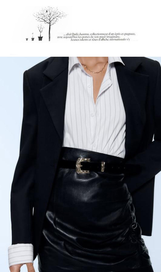 Fashion Black Alloy Diamond-studded Geometric Pudding Belt,Wide belts