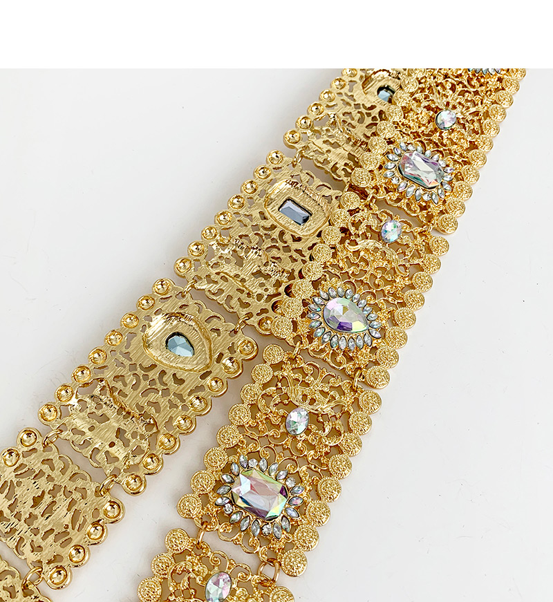 Fashion Gold Alloy Diamond Belt,Wide belts