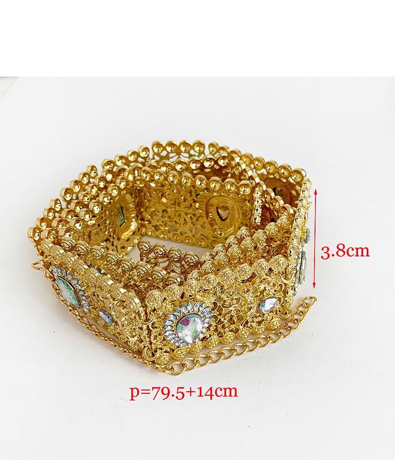 Fashion Gold Alloy Diamond Belt,Wide belts