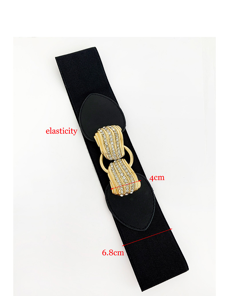 Fashion Black Alloy Diamond Shell Belt,Wide belts