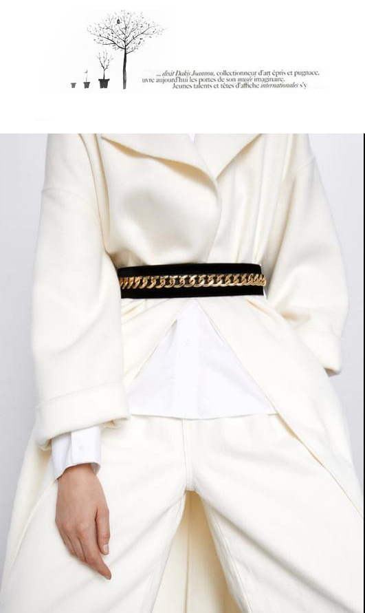 Fashion Black Alloy Pu Chain Belt,Wide belts