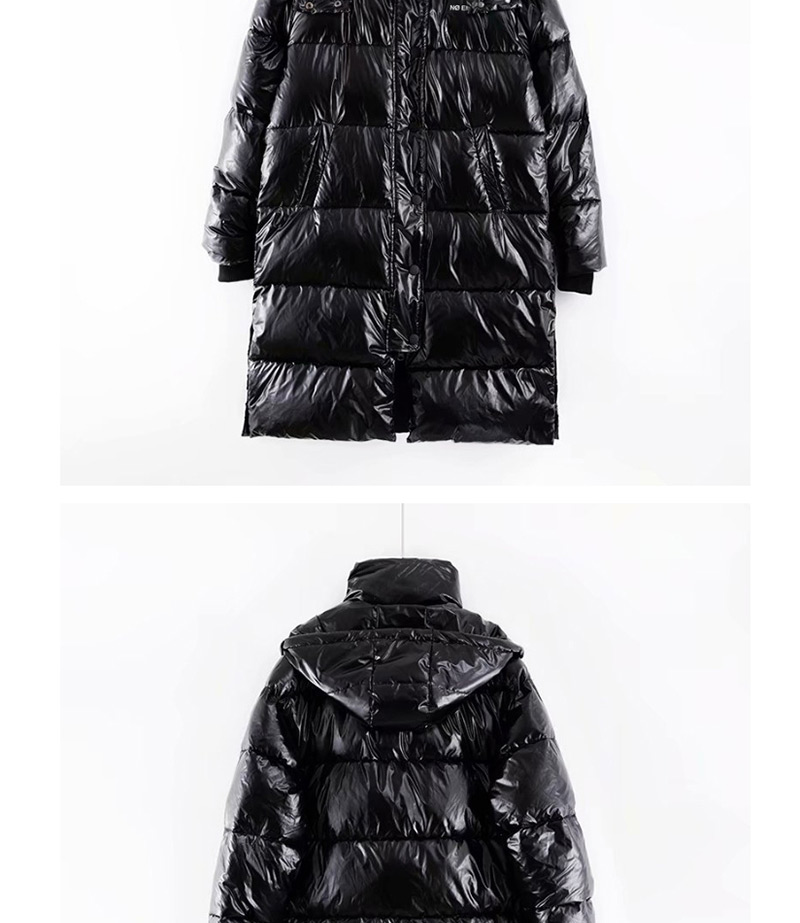 Fashion Black Long Hooded Coat,Coat-Jacket