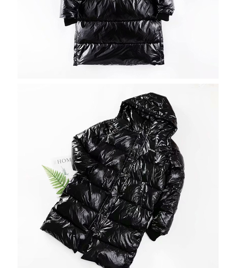 Fashion Black Long Hooded Coat,Coat-Jacket