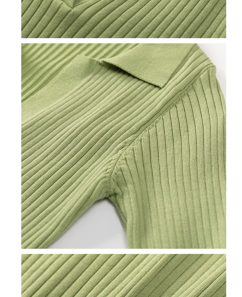 Fashion Fruit Green Knit Po Collar Dress,Mini & Short Dresses
