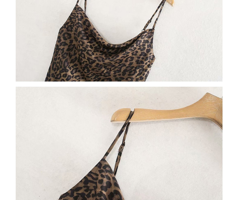Fashion Leopard Strap Print Dress,Long Dress