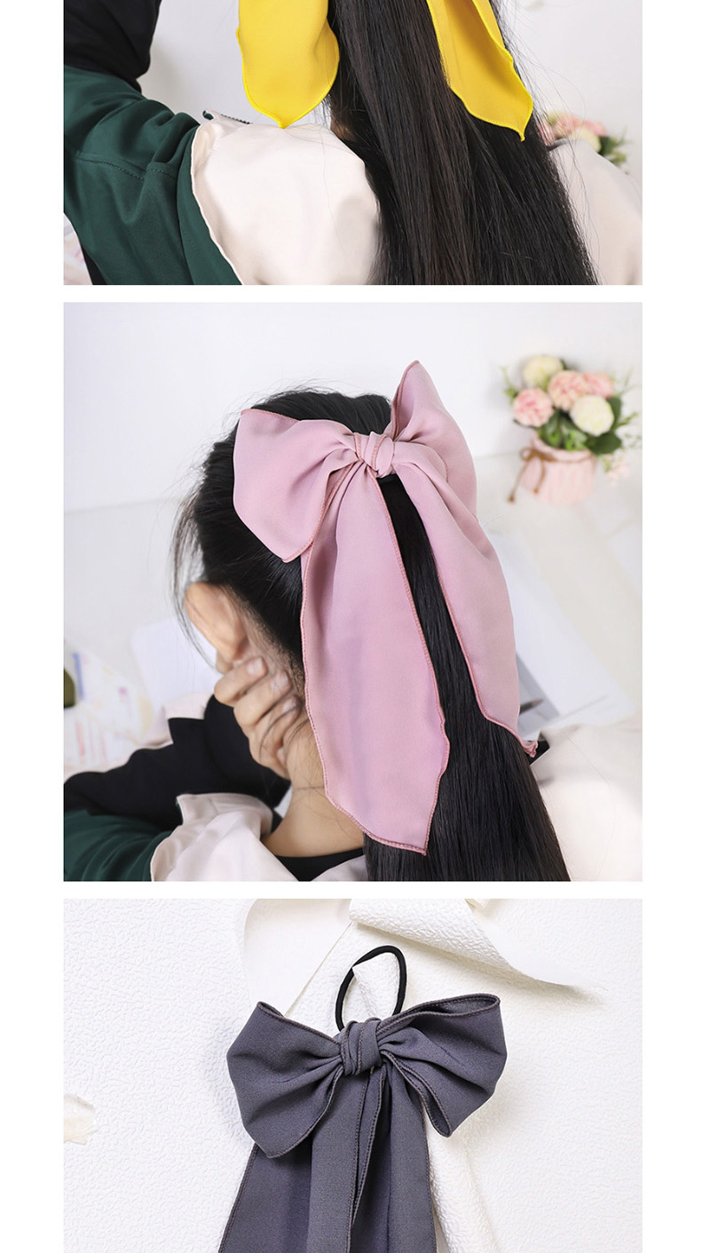 Fashion Pink Chiffon Bow Streamer Hair Ring,Hair Ring