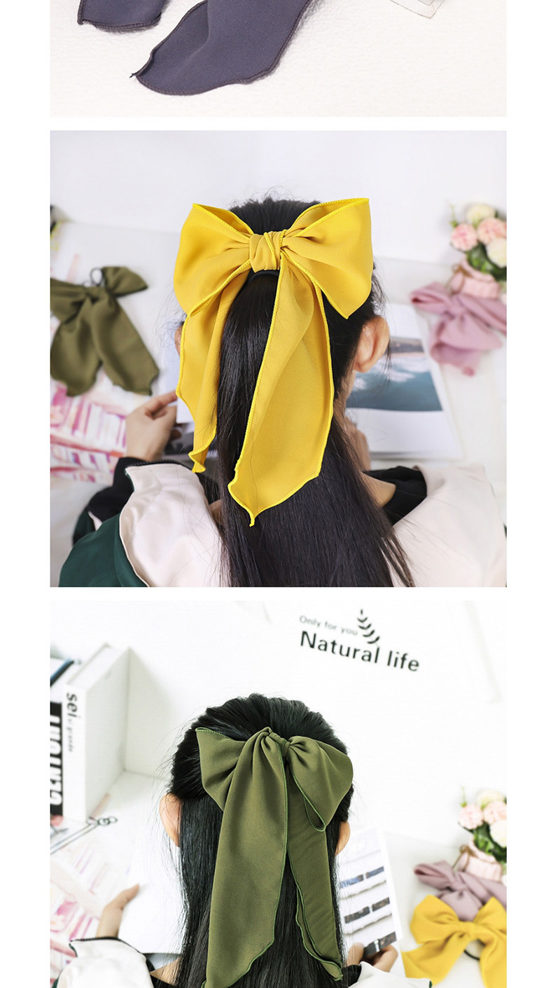 Fashion Yellow Chiffon Bow Streamer Hair Ring,Hair Ring