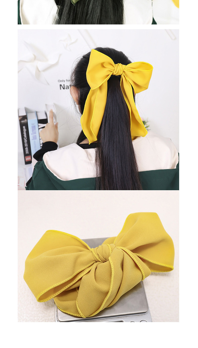 Fashion Beige Chiffon Bow Streamer Hair Ring,Hair Ring