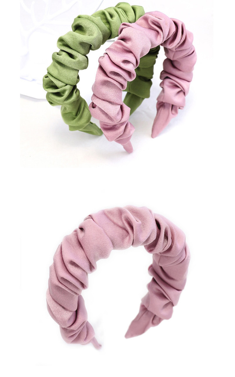 Fashion Pink Fabric Silk Acetate Pleated Headband,Head Band