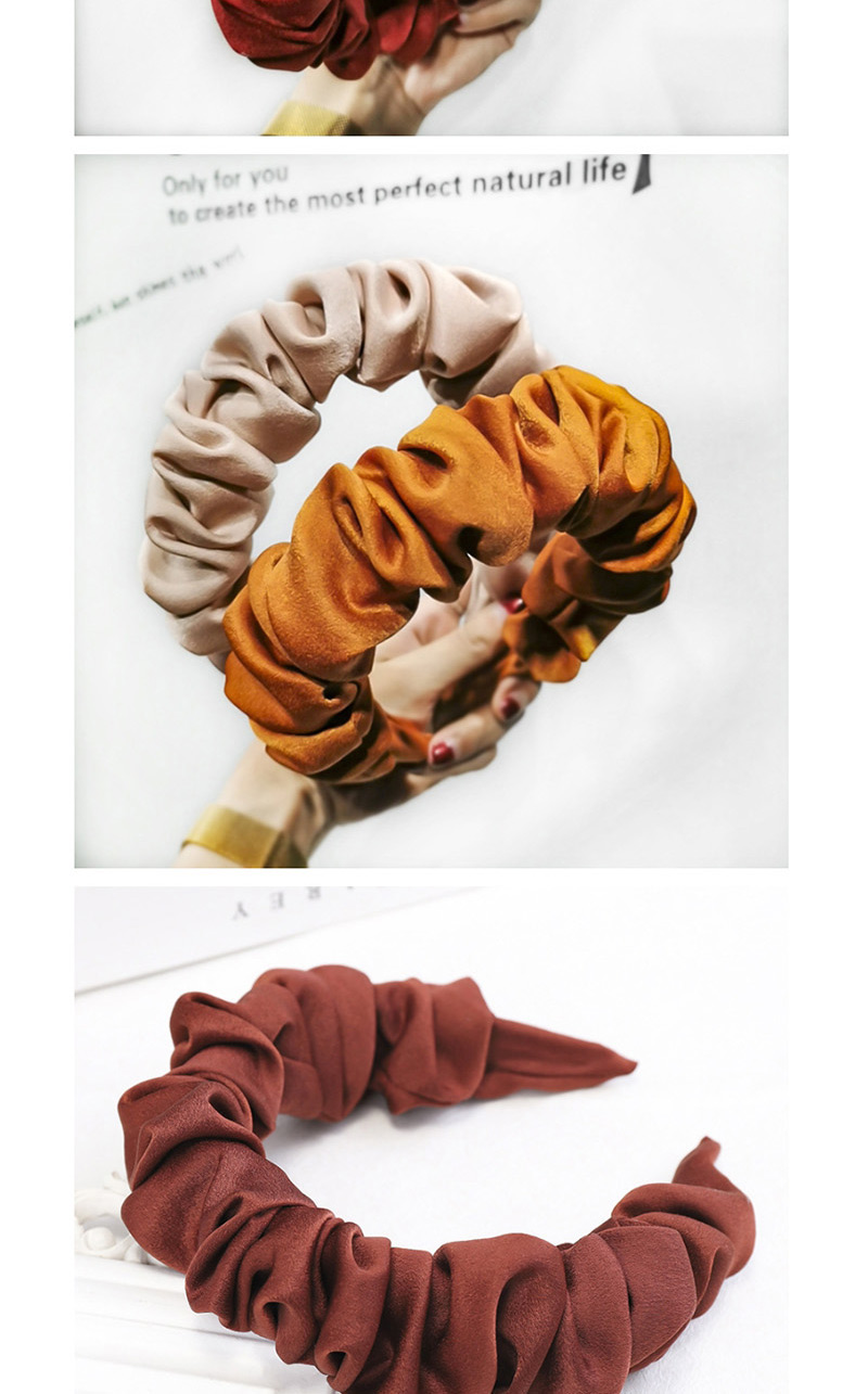 Fashion Orange Fabric Silk Acetate Pleated Headband,Head Band