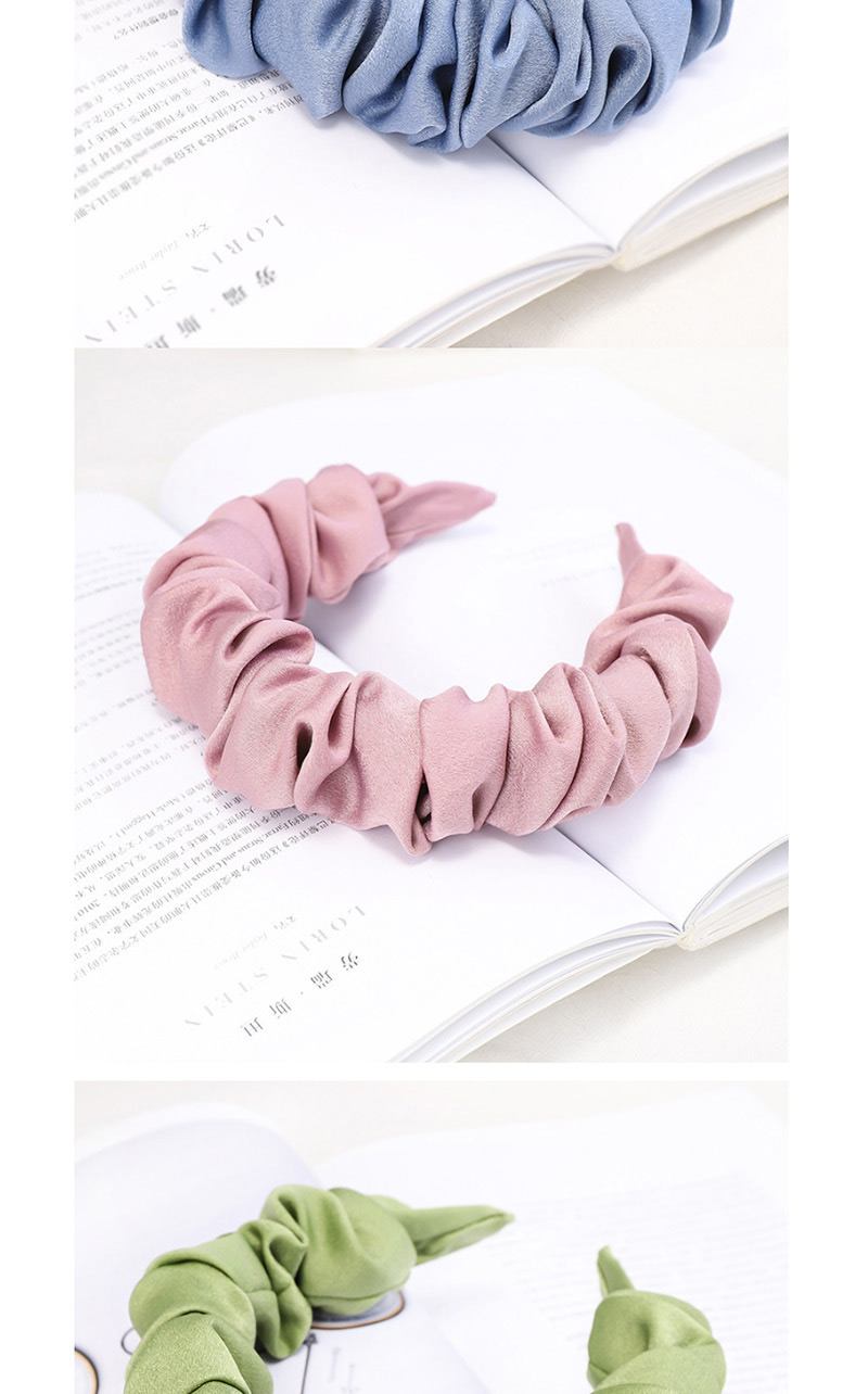 Fashion Pink Fabric Silk Acetate Pleated Headband,Head Band
