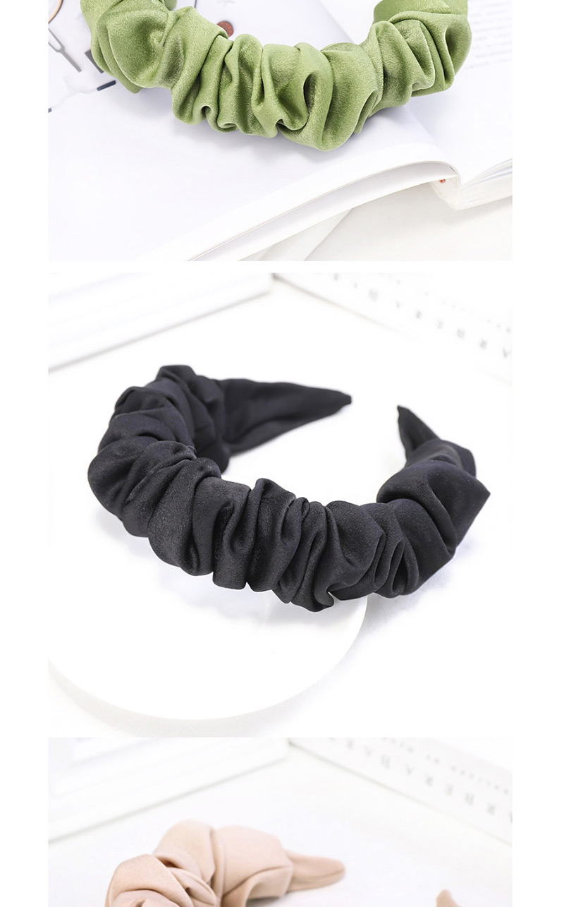 Fashion Black Fabric Silk Acetate Pleated Headband,Head Band