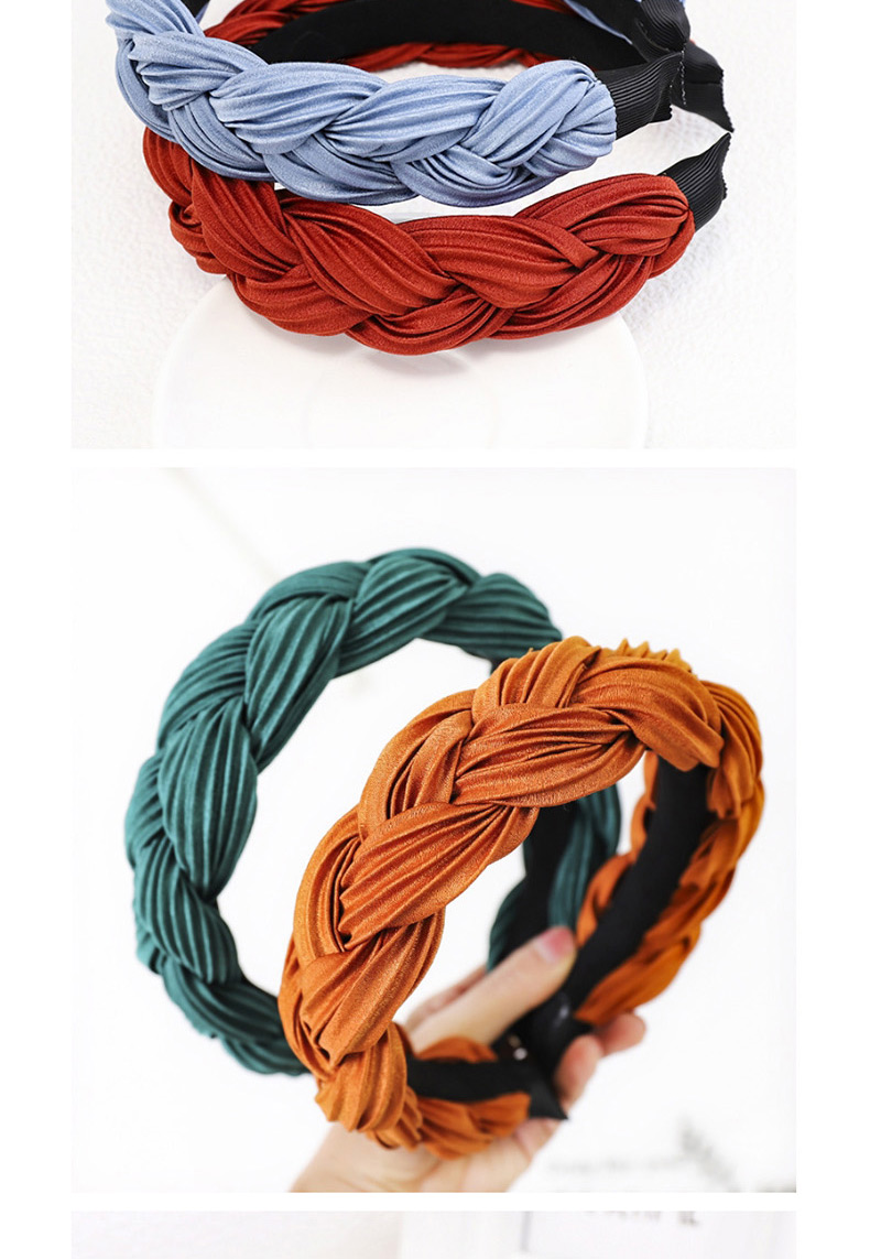 Fashion Orange Fabric Silk Satin Crease Twist Braid Headband,Head Band