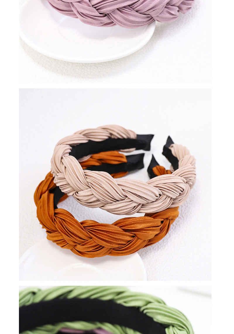Fashion Orange Fabric Silk Satin Crease Twist Braid Headband,Head Band