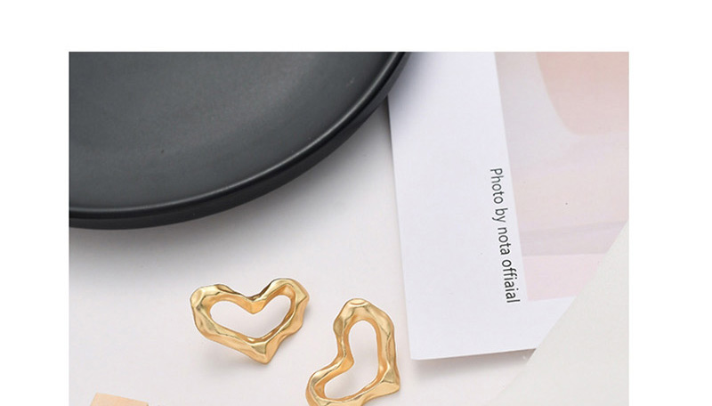 Fashion Golden Love Irregular Bump Geometric Earrings,Stud Earrings