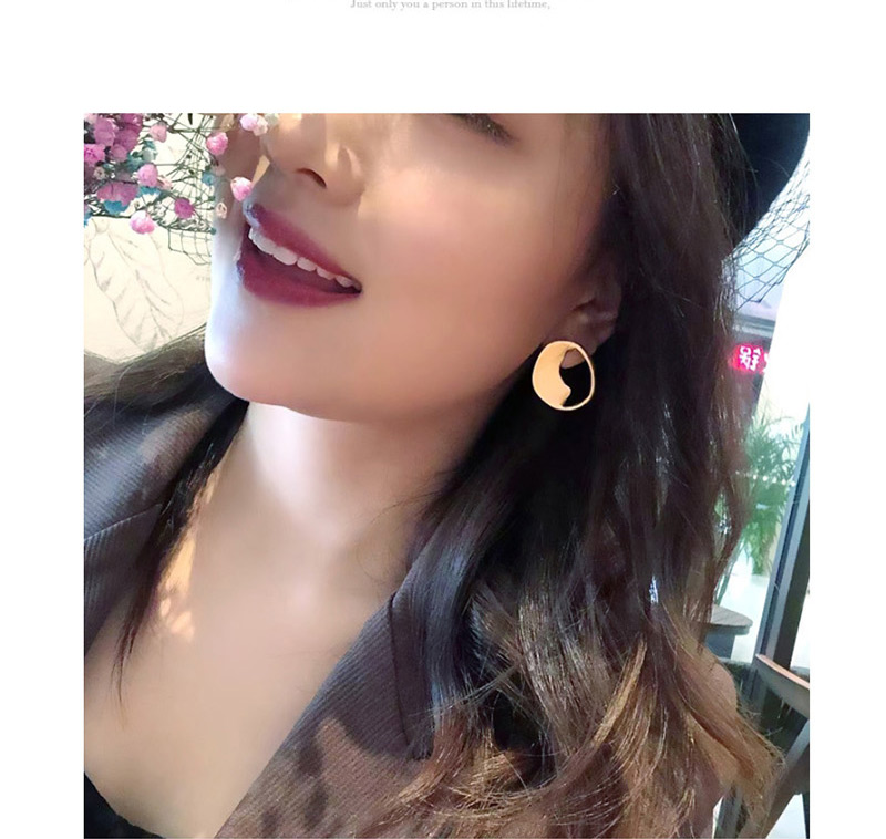 Fashion Golden Hollow Circle Geometric Irregular Earrings,Stud Earrings