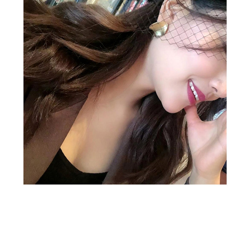 Fashion Golden Concave Ellipse Geometric Irregular Earrings,Stud Earrings