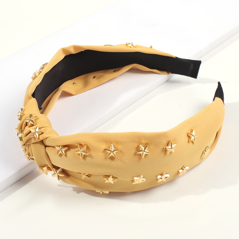 Fashion Yellow Cloth Nail Star Headband,Head Band