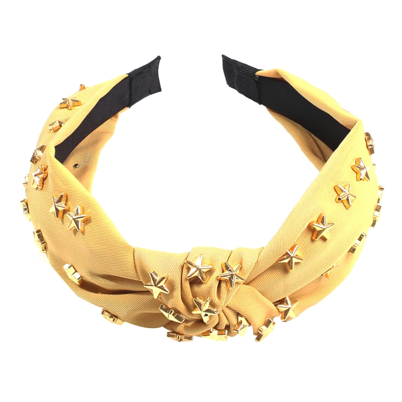 Fashion Yellow Cloth Nail Star Headband,Head Band