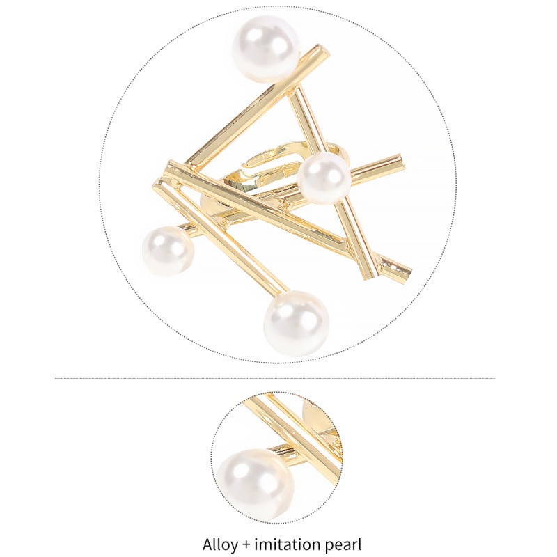 Fashion Gold Alloy Irregular Geometric Pearl Adjustable Ring,Fashion Rings