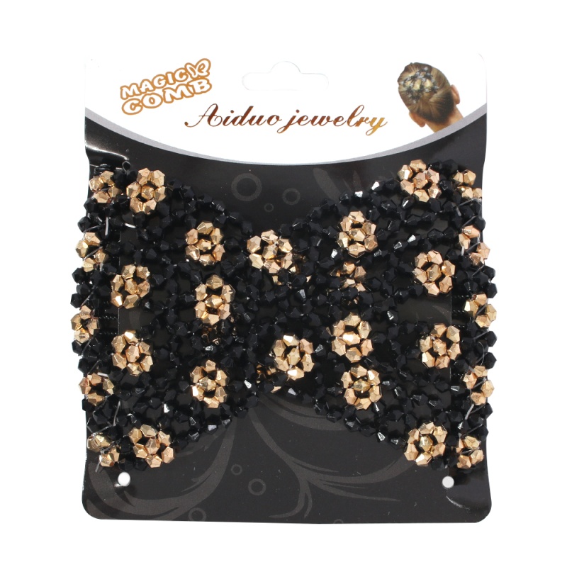 Fashion Black Beaded Alloy Hairpin,Hairpins