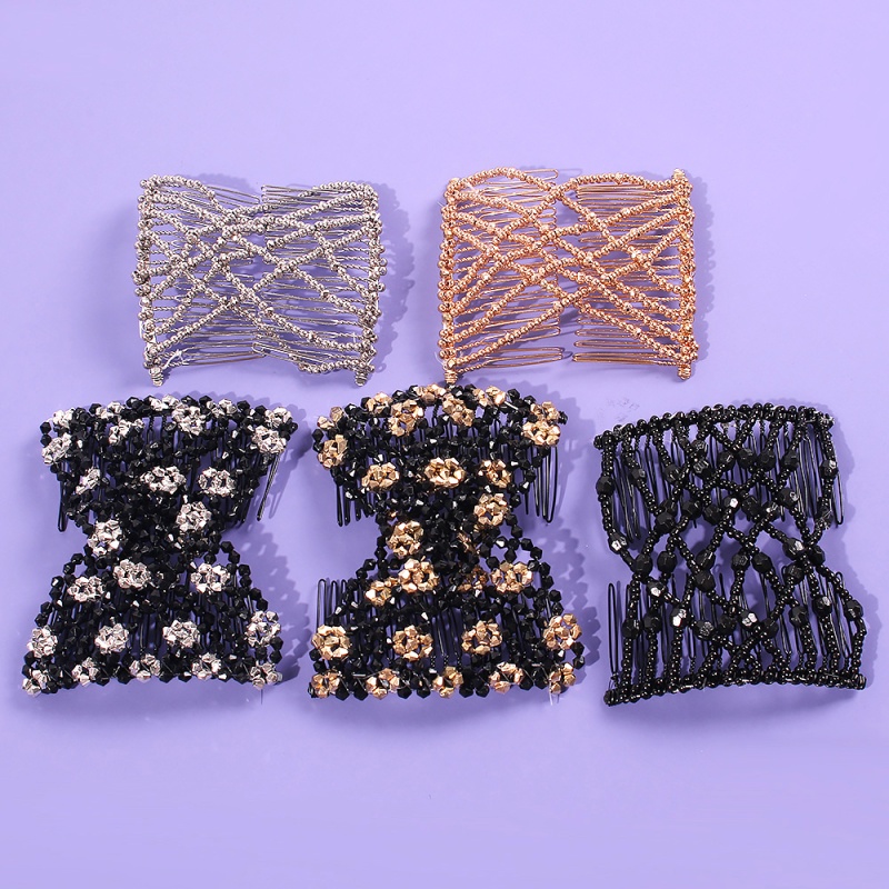 Fashion Black Beaded Alloy Hairpin,Hairpins