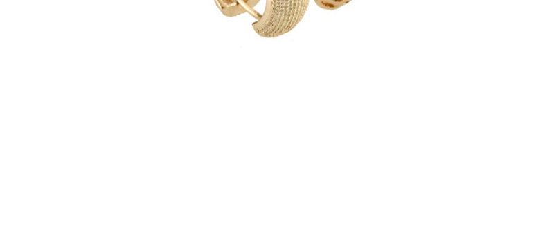 Fashion Gold Copper Plated Round Openwork Shamrock Earrings,Earrings