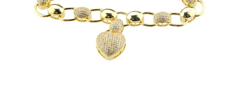 Fashion Platinum Copper Plated Zircon Oval Heart Shaped Diamond Bracelet,Bracelets