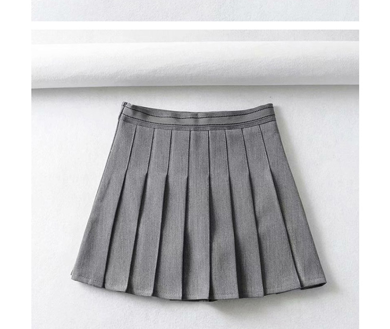 Fashion Black Pleated A-line Skirt,Skirts