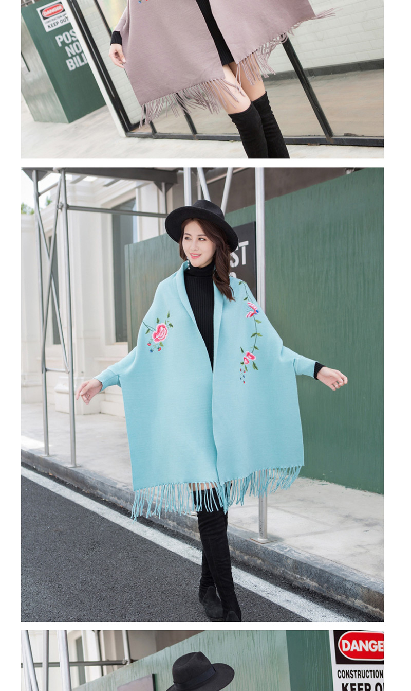 Fashion Milk Tea Cape Cloak With Sleeves,knitting Wool Scaves