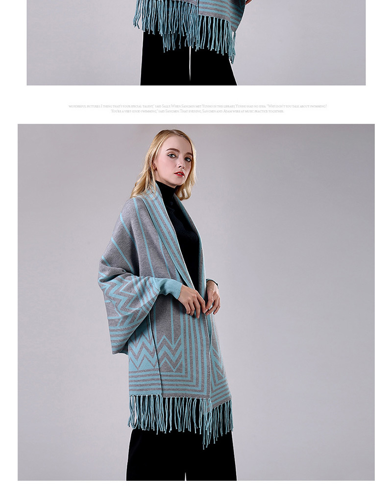 Fashion Powder Ash Cashmere Scarf Cloak Shawl,knitting Wool Scaves