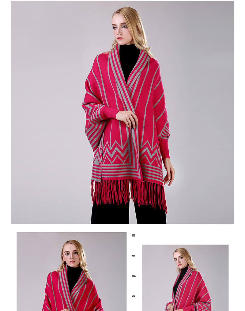 Fashion Wine Red Cashmere Scarf Cloak Shawl,knitting Wool Scaves