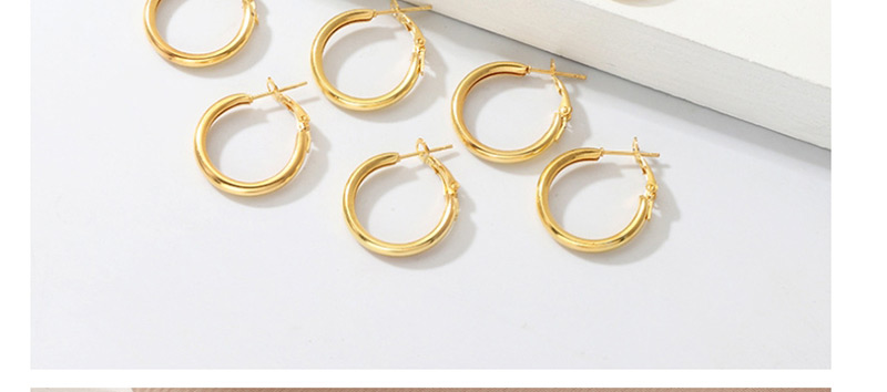 Fashion Gold Metal C-shaped Circle Earrings Set Of 6,Hoop Earrings