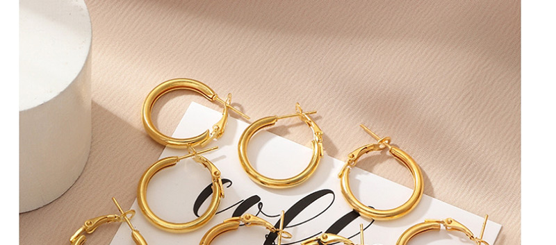 Fashion Gold Metal C-shaped Circle Earrings Set Of 6,Hoop Earrings