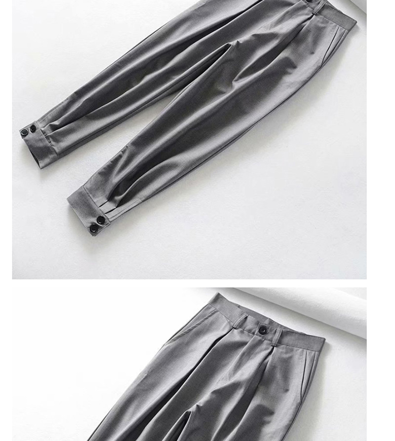 Fashion Black Solid Color Suit Straight Pants,Pants