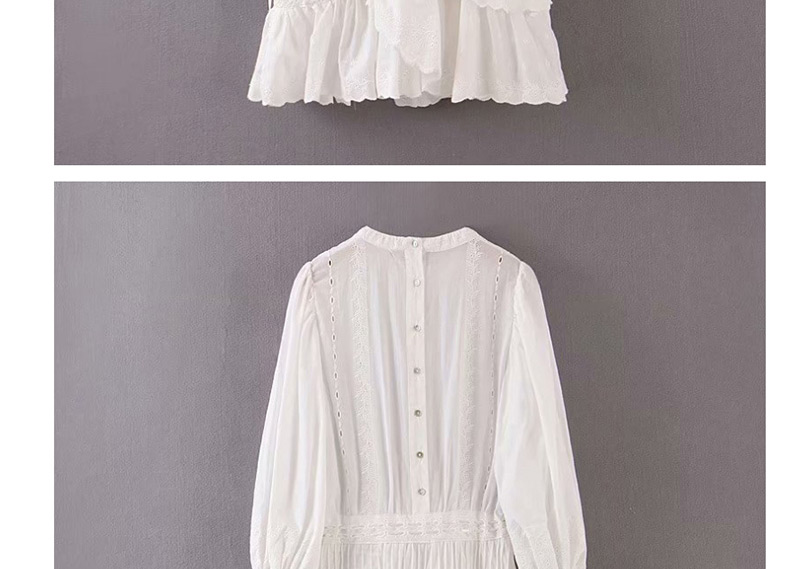 Fashion White Lace Openwork Stitching Fishtail Dress,Mini & Short Dresses