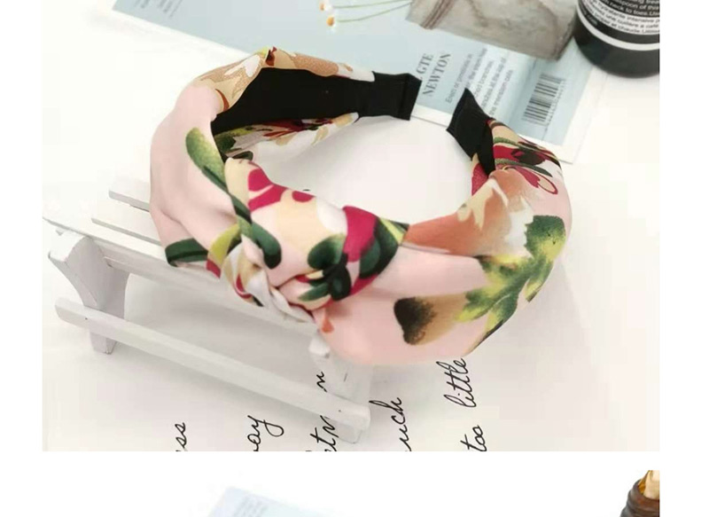 Fashion Is A Pink Hair Band Fabric Printed Wide-brimmed Cross Bow Headband,Head Band