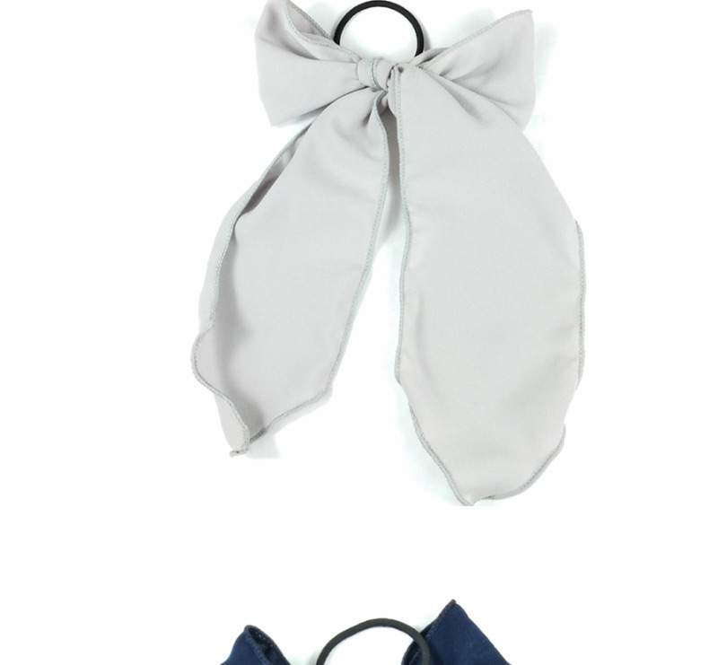 Fashion Navy Blue Bow Rope Bow Floating Bandwidth Side Fabric Hair Ring,Hair Ring