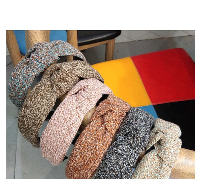 Fashion Caramel Color Yarn Knitting Knotted Headband Knitting Knotted Knit Headband,Head Band