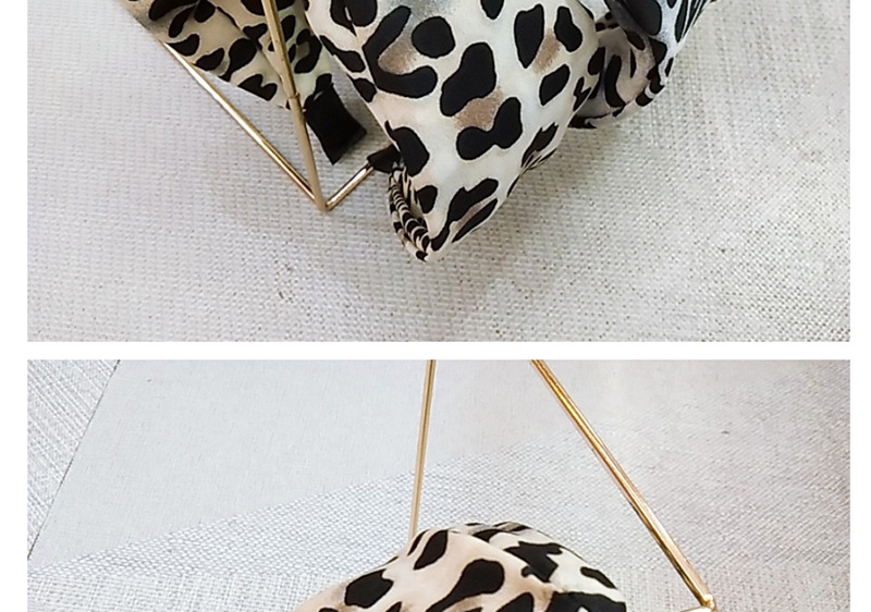 Fashion Beige Leopard Print Wide-edge Cross-twisted Headband,Head Band