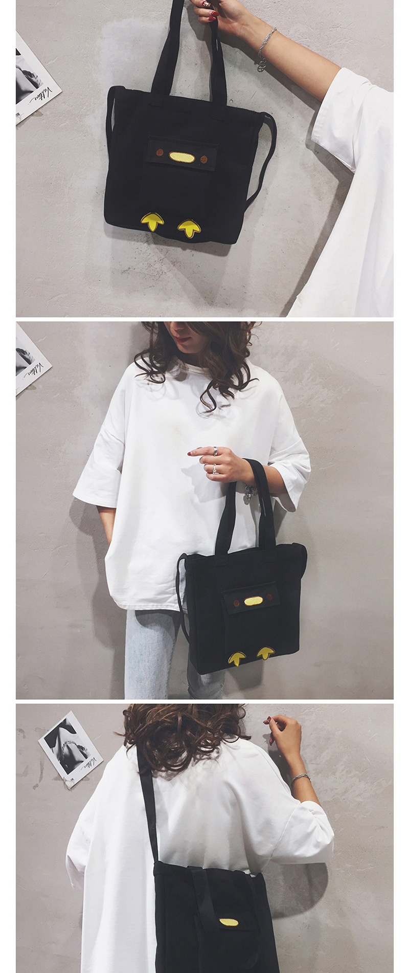 Fashion White Canvas Shoulder Bag,Handbags